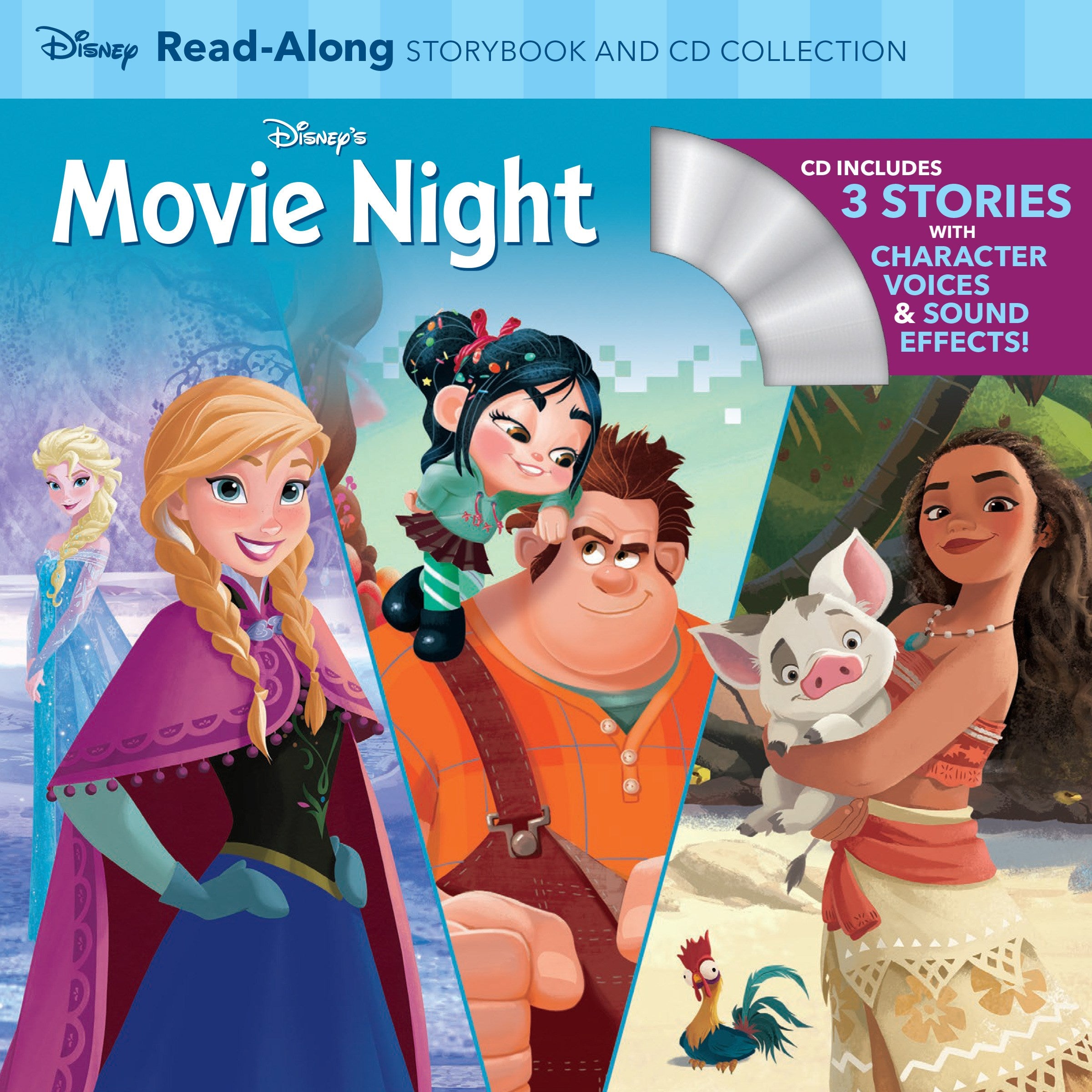 Disney's Movie Night ReadAlong Storybook and CD Collection: 3-in-1 Feature Animation Bind-Up